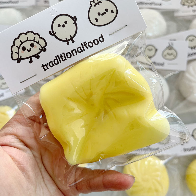 Simulation Steamed Buns Dumplings Squishy Bagged Slow Rising Stress Relief Squeeze Toy
