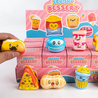 Funny Squishy Toy Blind Box Display – 12-Piece Set, Kids Fidget Toys & Collectible Figures