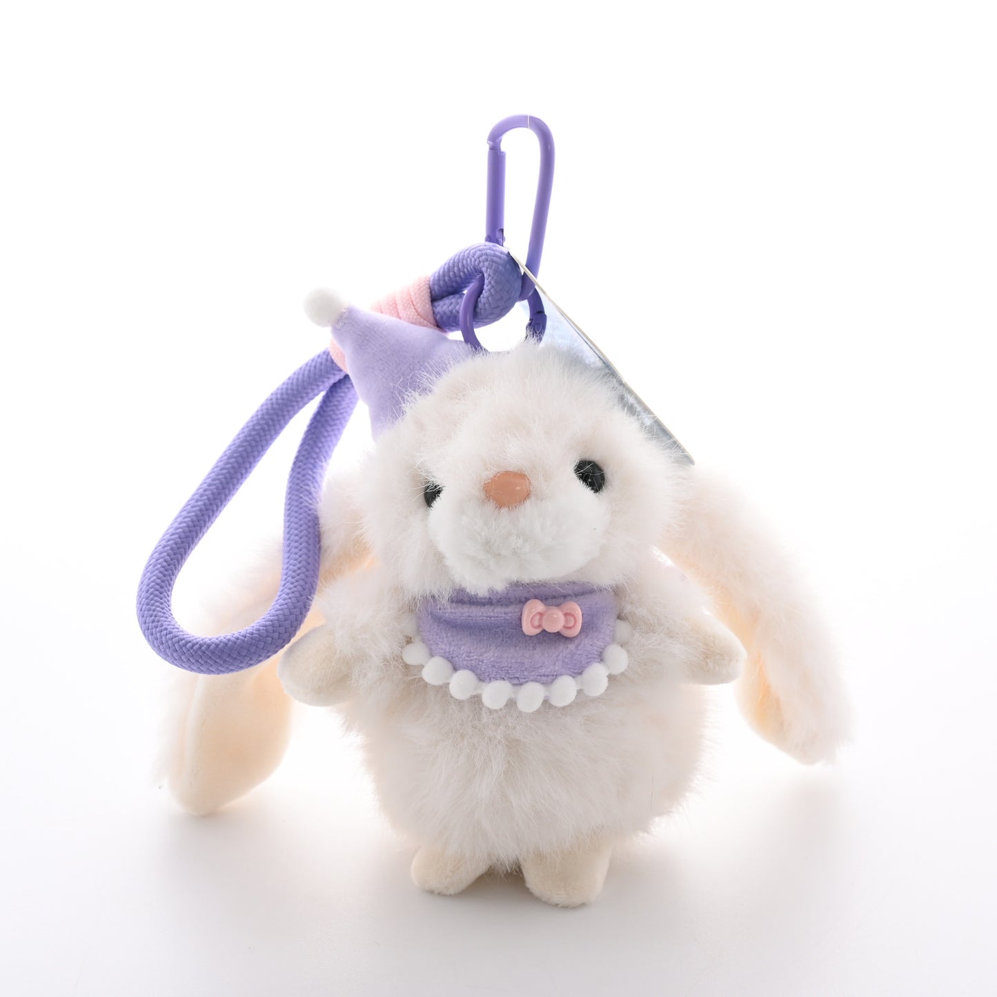 Spring Easter Fluffy Long-Eared Bunny Plush Charm
