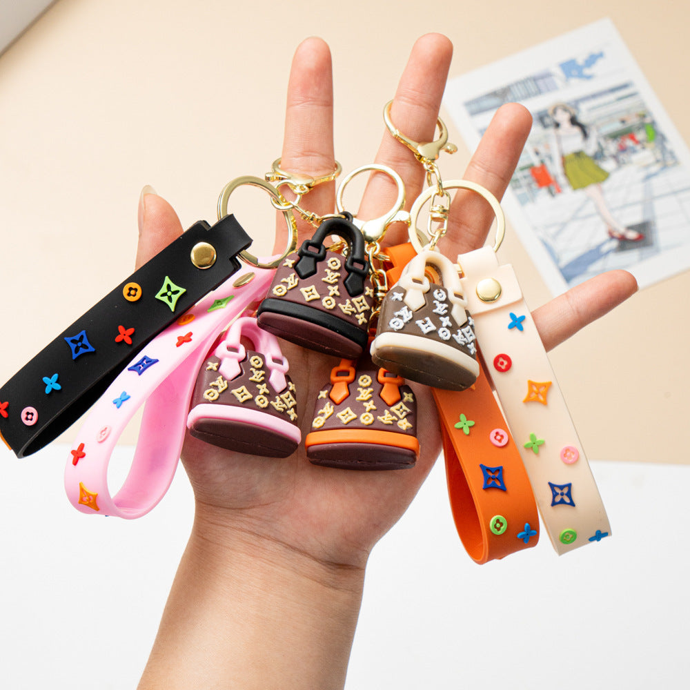 Mini Silicone Purse Keychain Cute Bag Shape Key Ring & Backpack Charm Accessory