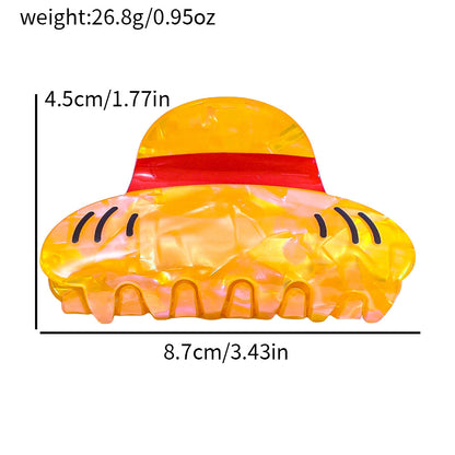 Straw Hat Hair Claw Clip – Quirky Statement Hair Accessory
