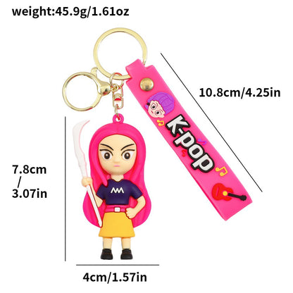 KPOP Demon Hunters Silicone Keychain – Cute Plush-Inspired Bag Charm & Accessory