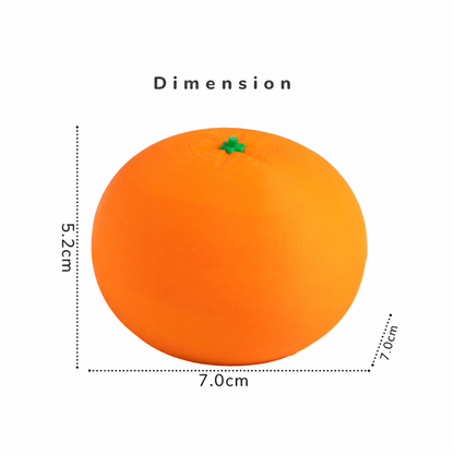 3D Printed Orange Fidget Toy – Transforming Fruit Desk Decor