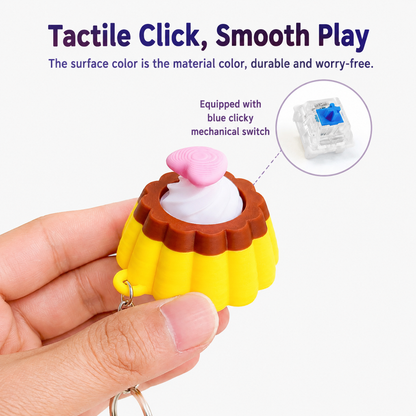 Cute Mini Clicker Fidget Keychains – 3D Printed Stress Relief Toys