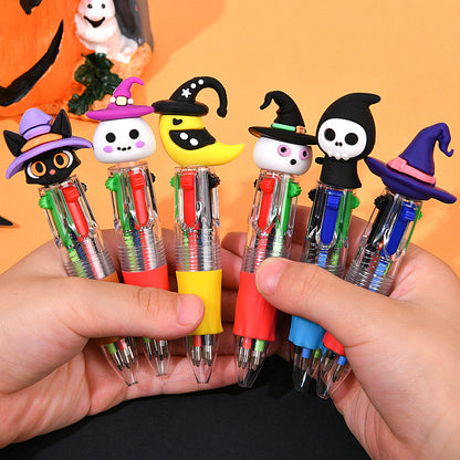 Halloween Mini 4-Color Retractable Ballpoint Spooky Character Pens 36-Piece Display Box