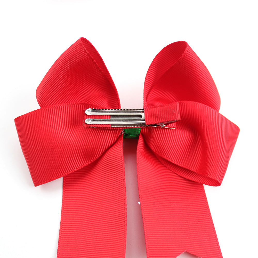 Christmas Headbands 2025 Santa & Grinch Printed Ribbon Hair Accessories for Kids