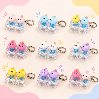 Mini Dumpling Fidget Charm Keychain Pop Fun Stress Sensory Toy Relief Accessory