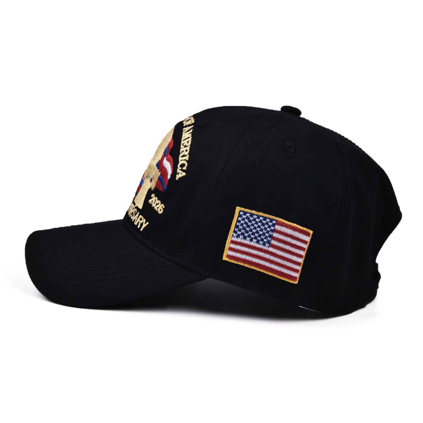 USA 250th Anniversary Embroidered Washed Baseball Cap Vintage Distressed Sun Hat