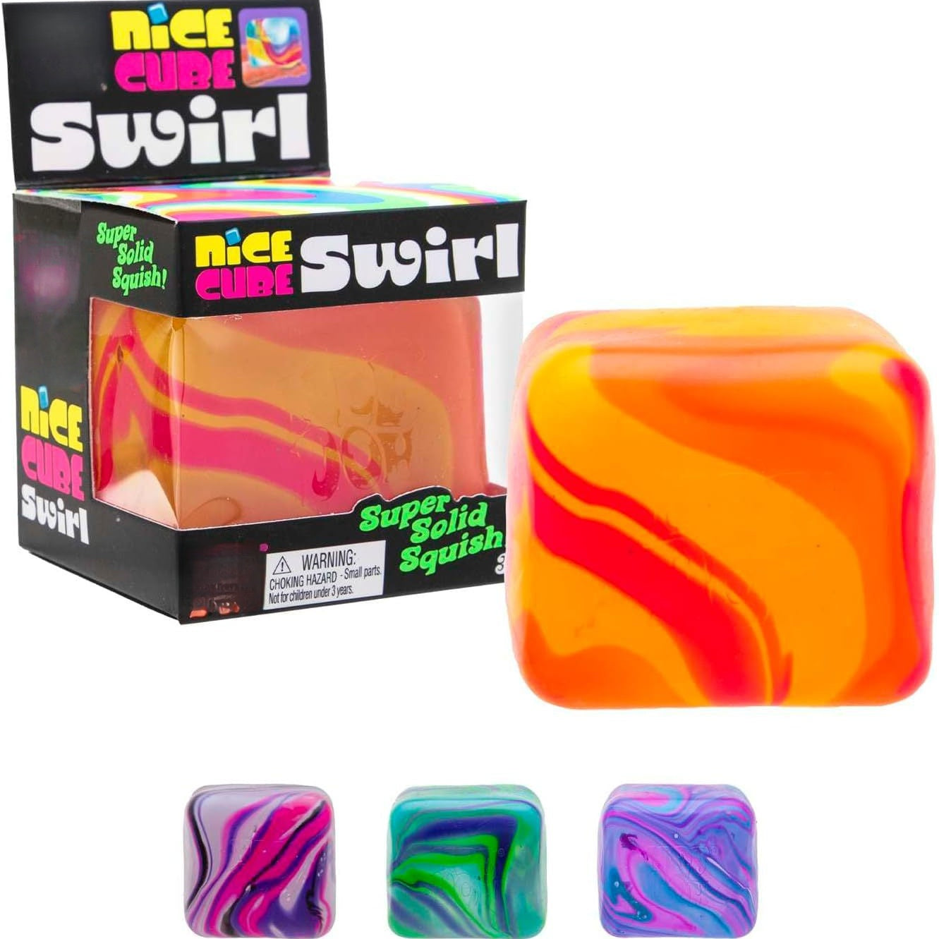 Marbled Nice Cube  Slow Rising Stress Relief Squeeze Toy Boxed Set