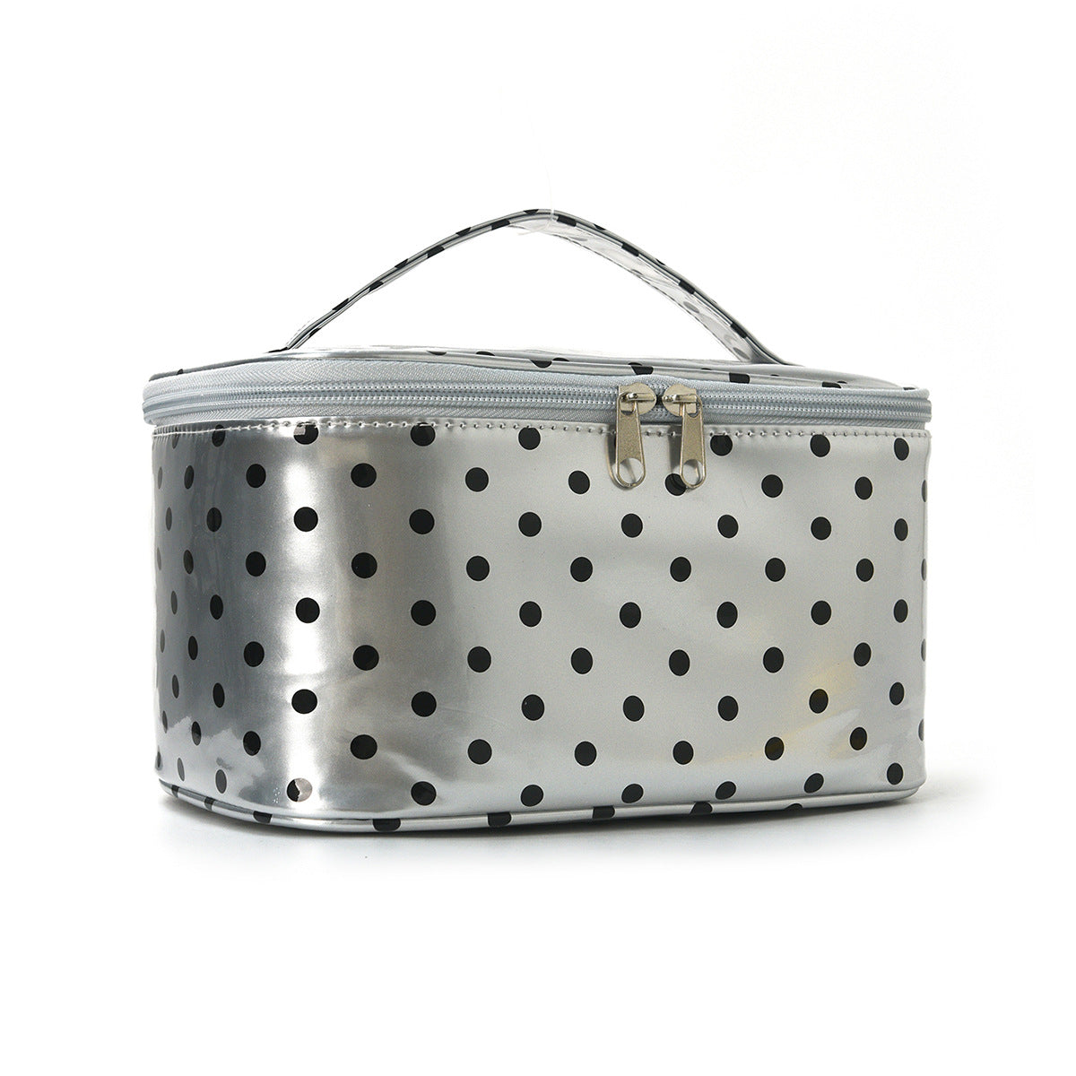 PVC Polka Dot Waterproof Clear Cosmetic Bag Makeup Travel Toiletry Organizer Carry Pouch