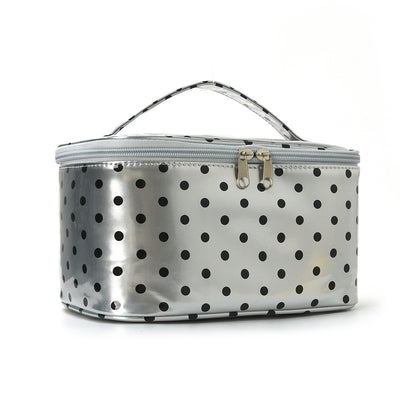 PVC Polka Dot Waterproof Clear Cosmetic Bag Makeup Travel Toiletry Organizer Carry Pouch