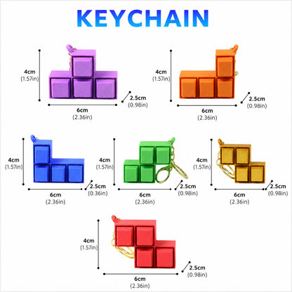 Puzzle Block Fidget Keychain – Press Toy Bag Charm