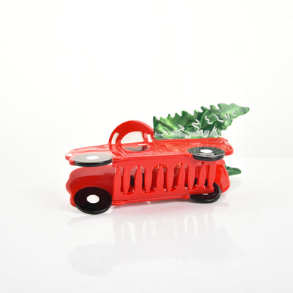 Acetate Hair Claw Clips – Christmas Wreath, Santa Hat, Holiday Truck & Colorful Fish Styles, Everyday Hair Accessories & Gifts