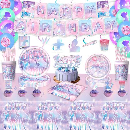 K-pop Demon Hunters Birthday Party Supplies Themed Tableware and Decorations