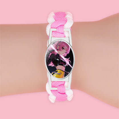 K-pop Demon Hunter Bracelet Woven Adjustable Handwoven Dopamine Style Kids Jewelry