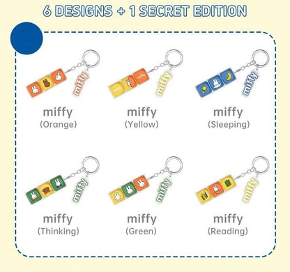 Rabbit Pop Button Keycap Charm Keychain Blind Box Decompression Fidget Toy Set