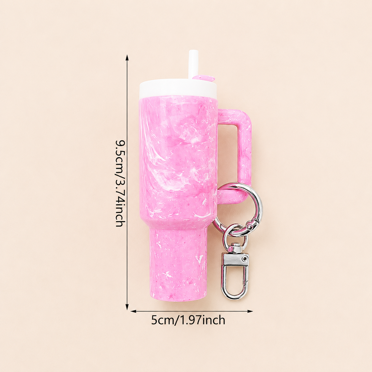 Mini Tumbler Lipstick Holder Keychain – Twist-Open Bag Charm