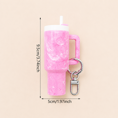 Mini Tumbler Lipstick Holder Keychain – Twist-Open Bag Charm