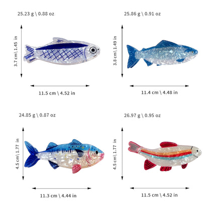 Fish Hair Clip Claw Ocean-Inspired Hair Barrette Statement Hair Accessory for Women & Girls