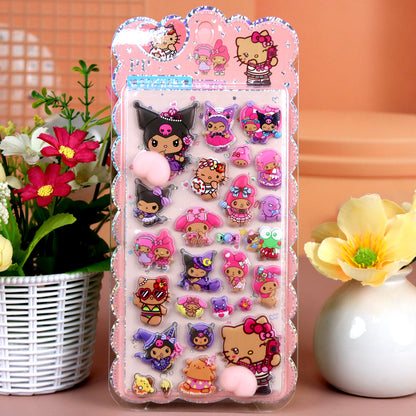 3D Puffy Kids Cartoon Layered DIY Anime Movie Merchandise Stickers