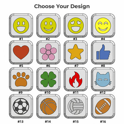 Personalized Name Clicker Keychain – Custom Keycap Colors, Letters & Icons Fidget Keychain