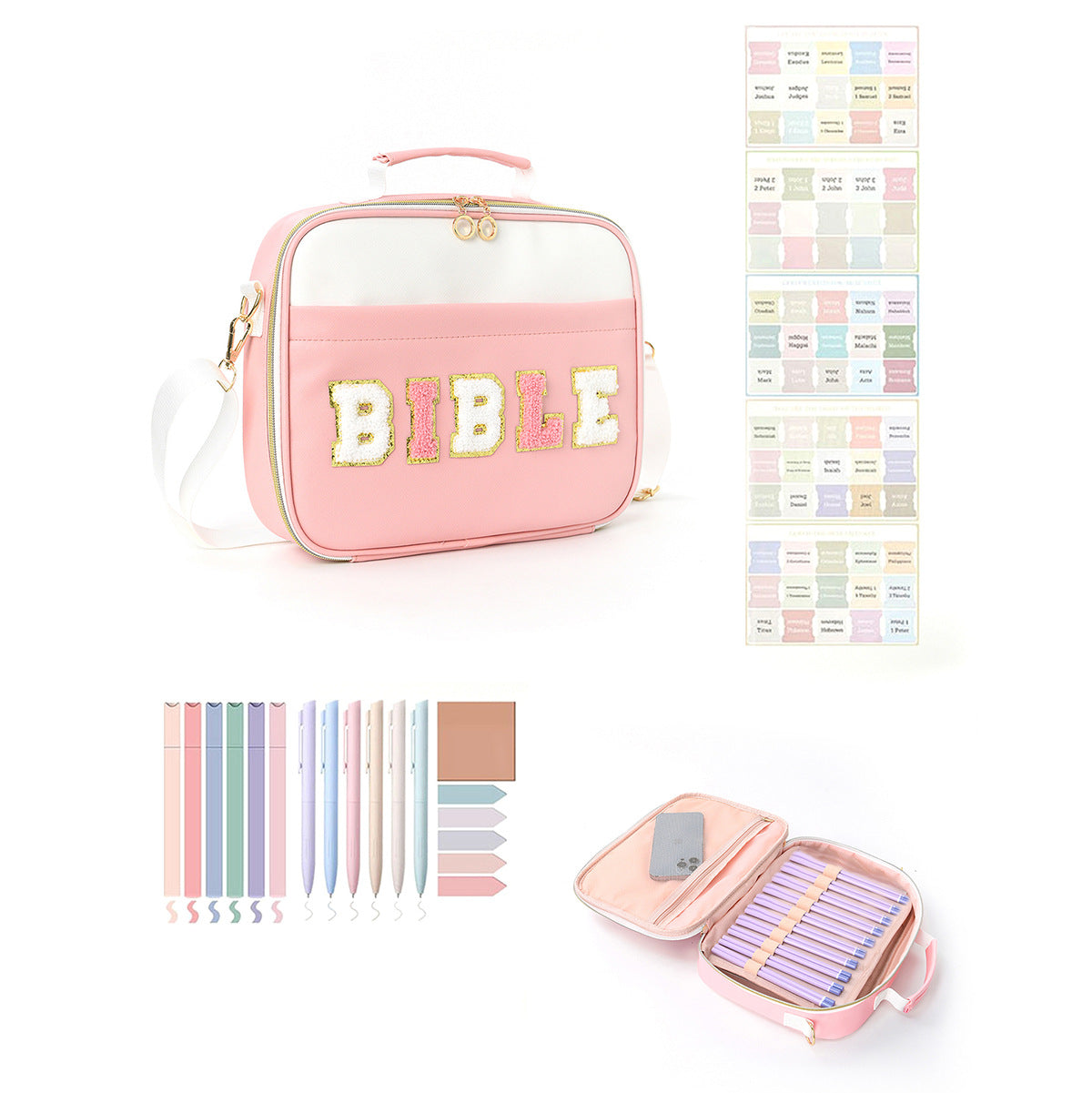 Bible Chenille Letter Tote Bag Large Capacity Shoulder Bag