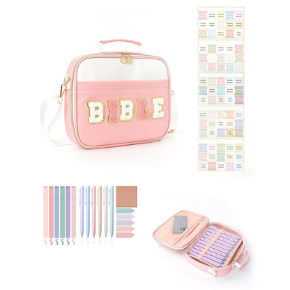 Bible Chenille Letter Tote Bag Large Capacity Shoulder Bag