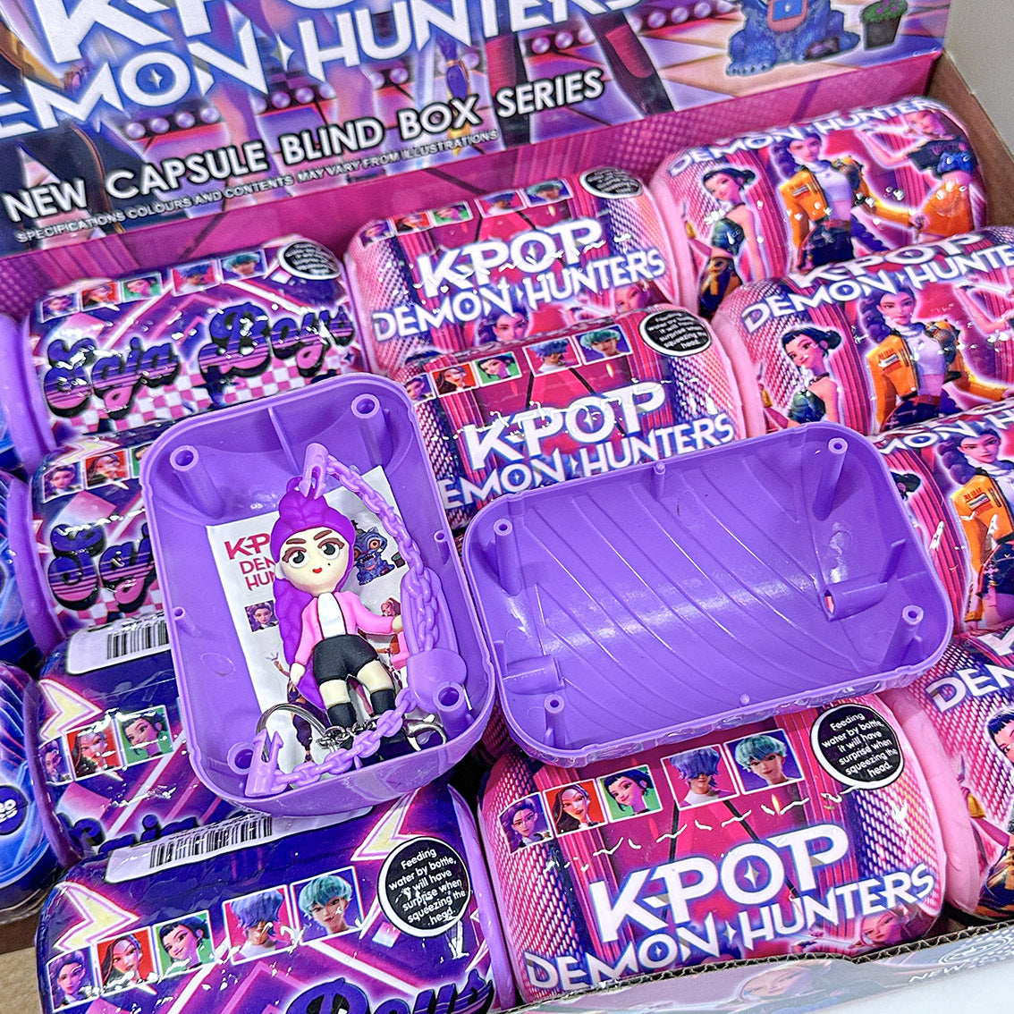 K-POP Demon Hunters Blind Box Capsule Figures Trendy Collectible Keychain Toys for Bags and Car Decorations