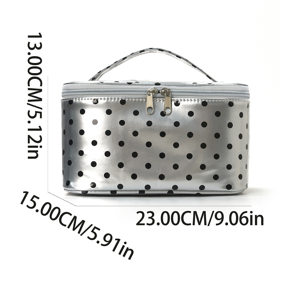 PVC Polka Dot Waterproof Clear Cosmetic Bag Makeup Travel Toiletry Organizer Carry Pouch