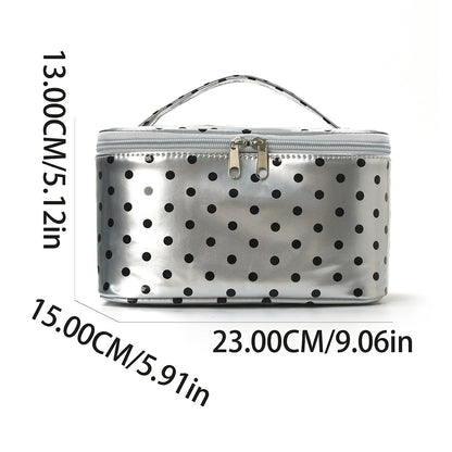 PVC Polka Dot Waterproof Clear Cosmetic Bag Makeup Travel Toiletry Organizer Carry Pouch