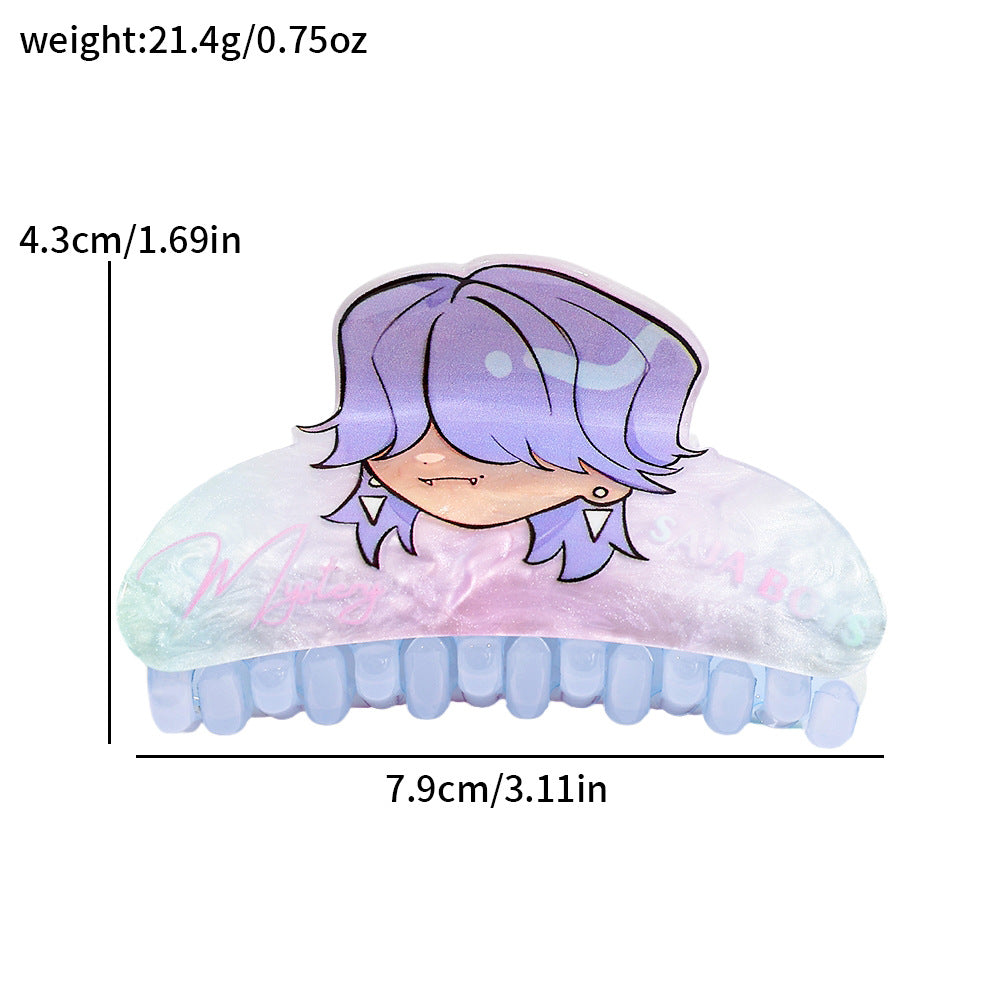 Kpop Demon Hunters Saga Boy Band Mermaid Color Hair Claw Anime Character Hair Accessory