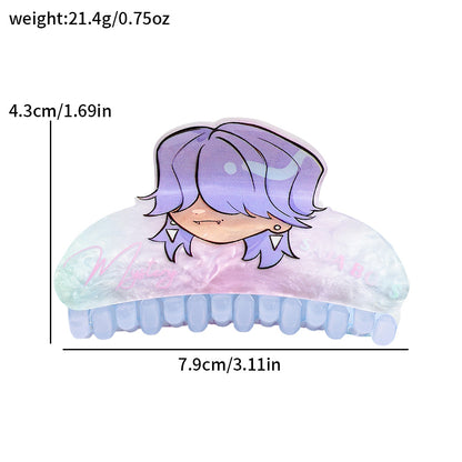 Kpop Demon Hunters Saga Boy Band Mermaid Color Hair Claw Anime Character Hair Accessory