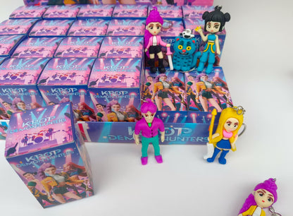 KPOP Demon Hunter Girl Group Advent Calendar 24pcs Blind Box Silicone Keychain Set