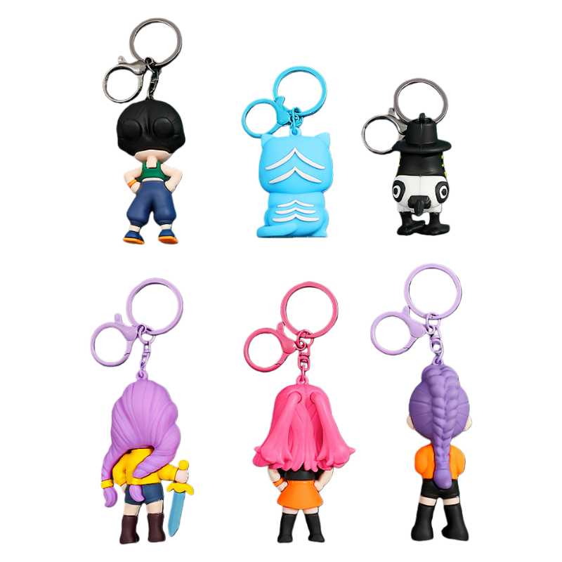 New K-Pop Demon Hunters PVC Silicone Keychain Backpack Charm Trendy Merchandise