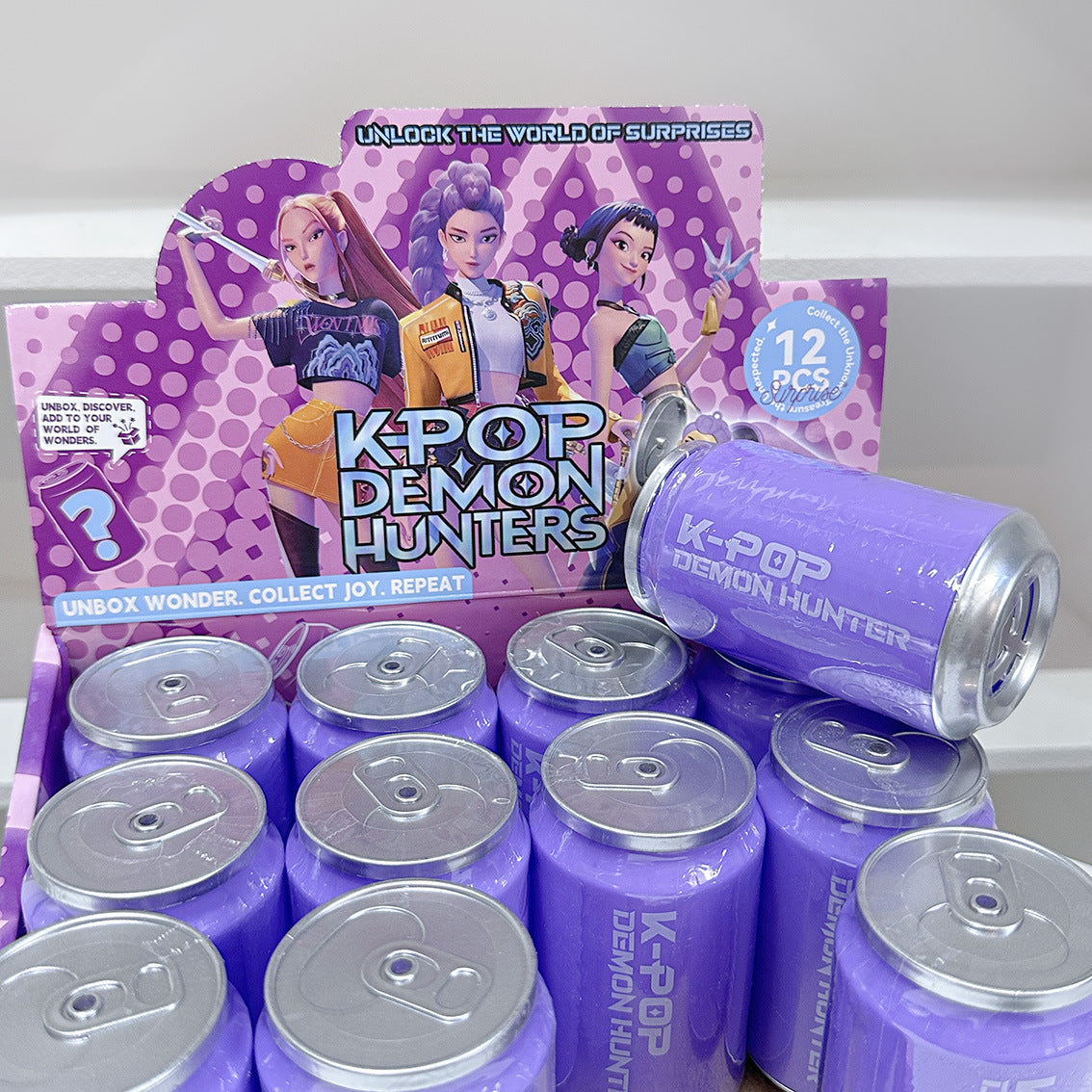 K-POP Demon Hunter Girl Group Soda Can Blind Box Key Chain Cartoon Anime Collectible Figure