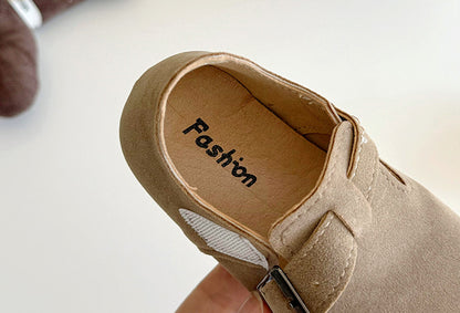 Kids’ Suede Comfort Buckle Strap Sandals – Spring & Summer Everyday Shoes