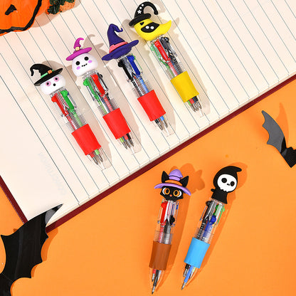Halloween Mini 4-Color Retractable Ballpoint Spooky Character Pens 36-Piece Display Box