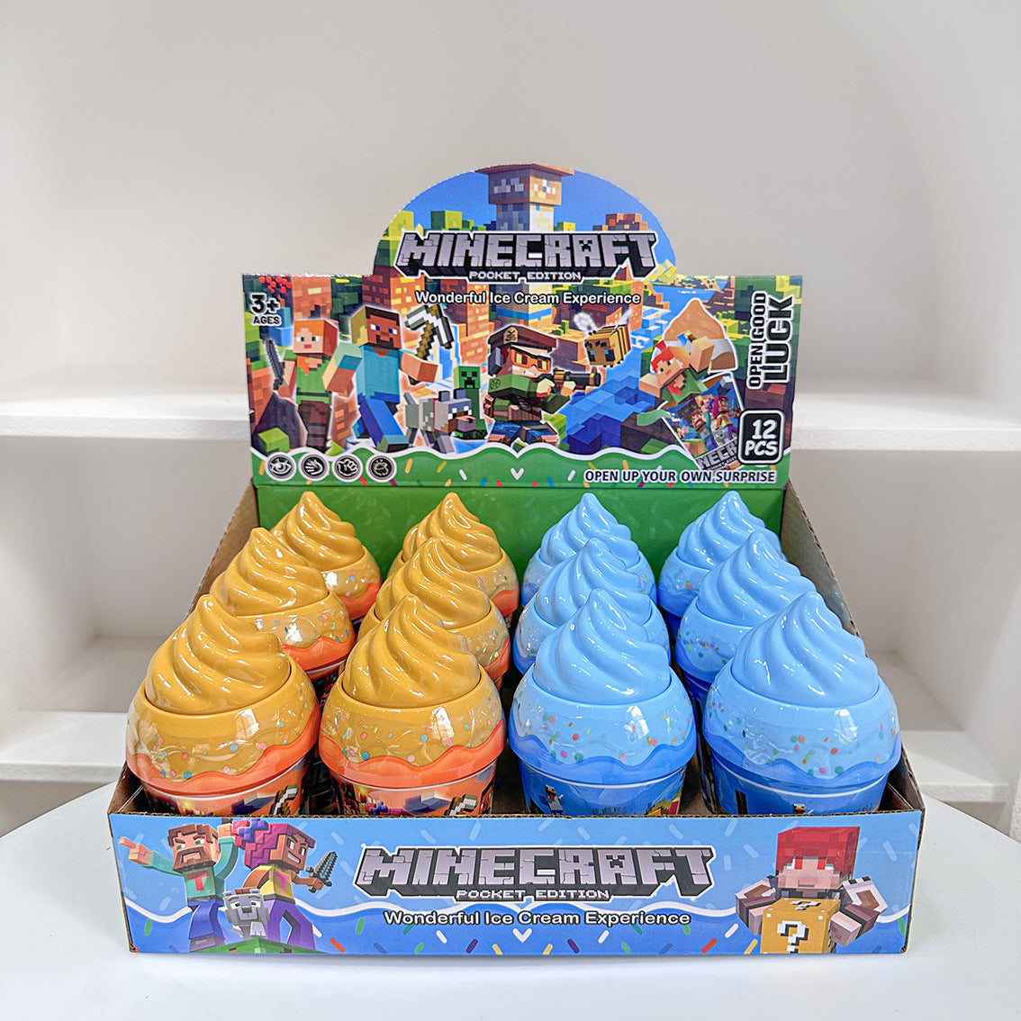 Ice Cream Cone Keychain Blind Box Set – 12-Piece Full Box Cartoon Surprise Series