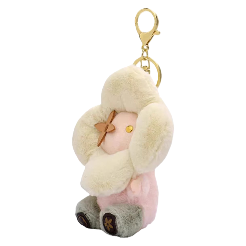 Sunflower Doll Bag Pendant Lovely Plush Keychain Cartoon Keyring Accessory