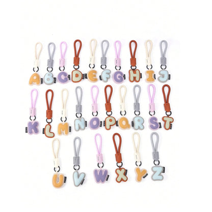PU Leather 3D Letter A-Z Keychain, Bag & Backpack Charm