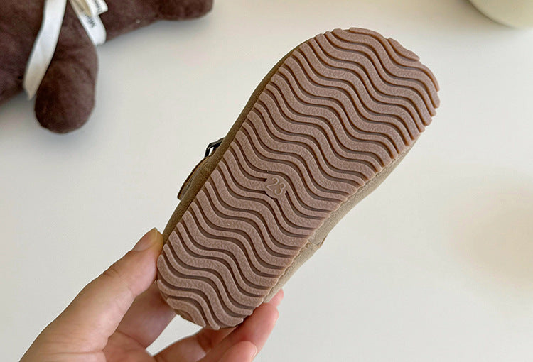 Kids’ Suede Comfort Buckle Strap Sandals – Spring & Summer Everyday Shoes