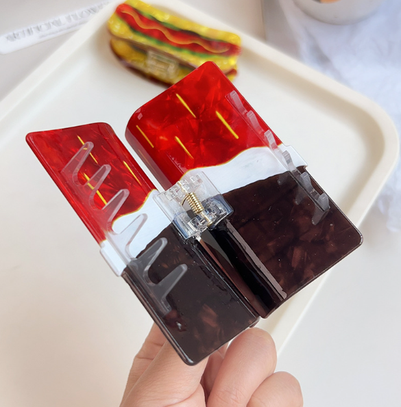Butter Hair Claw Clip Fun Food Inspired Acrylic Hair Clip Novelty Hair Accessory for Women & Girls
