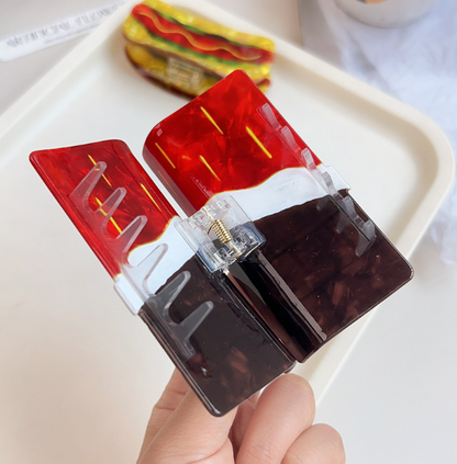 Butter Hair Claw Clip Fun Food Inspired Acrylic Hair Clip Novelty Hair Accessory for Women & Girls