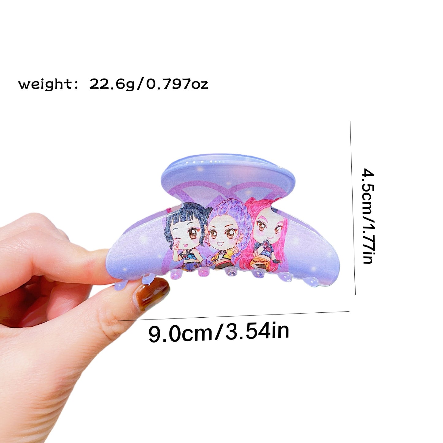 New K-Pop Demon Hunters Plastic Barrettes Hair Claw Clip Trendy Fan Merch Accessory