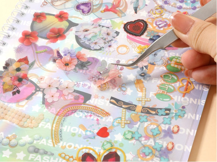 Dress-Up Sticker Book Set, Fashion Coloring & Outfit Stickers for Girls