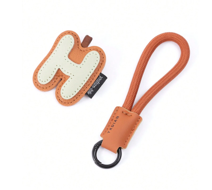 PU Leather 3D Letter A-Z Keychain, Bag & Backpack Charm