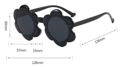 Kids One-Piece Colorful Flower Shaped Sunglasses UV Protection