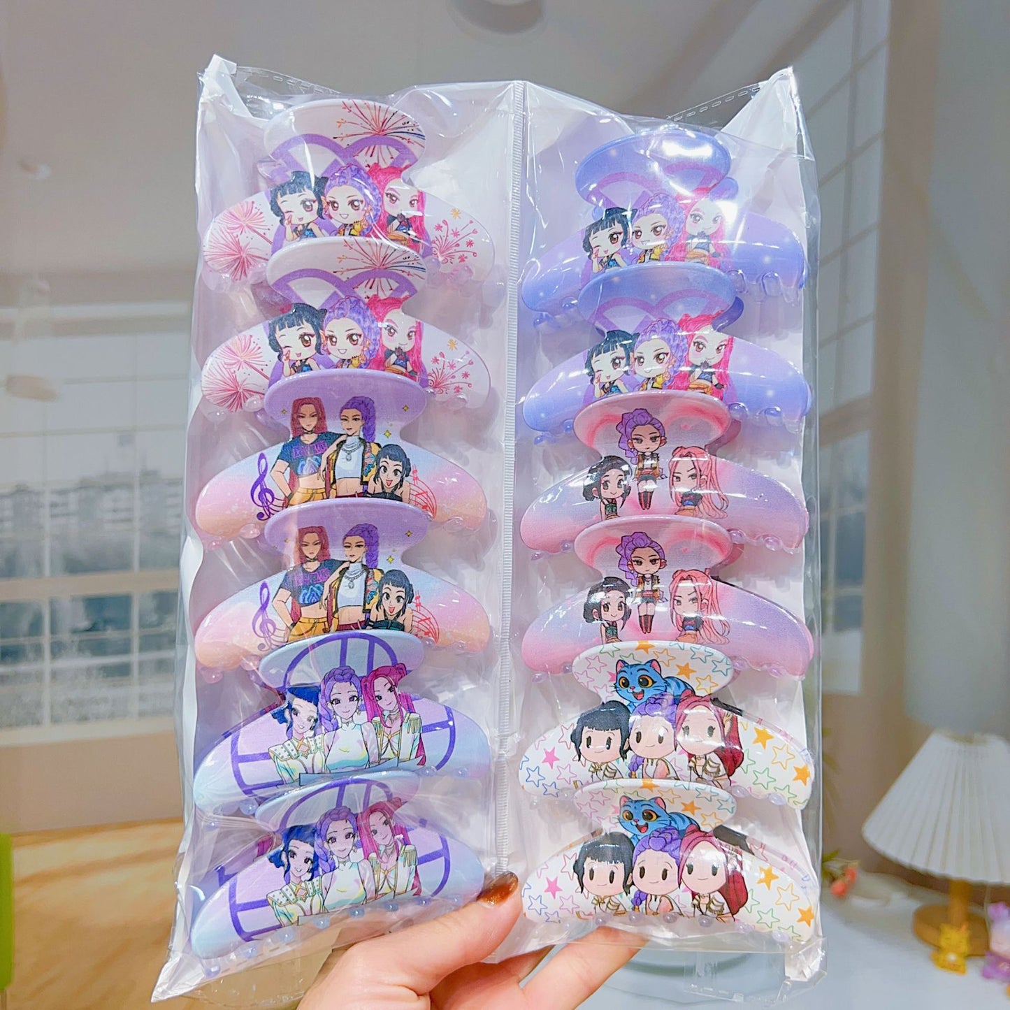 New K-Pop Demon Hunters Plastic Barrettes Hair Claw Clip Trendy Fan Merch Accessory