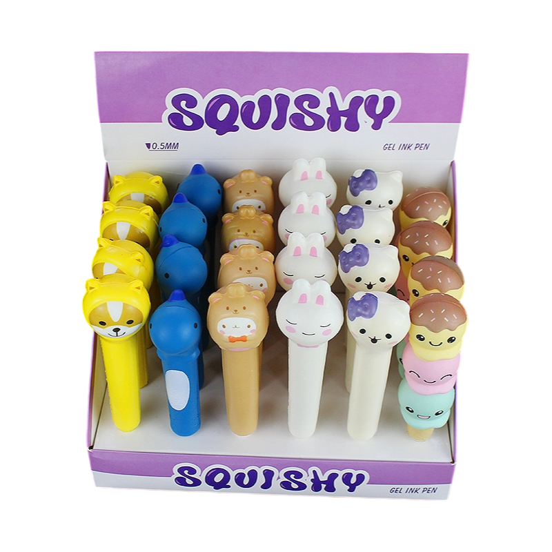 Squishy Stress Relief Gel Pen Slow Rising Squeeze Neutral Pen for Students & Office
