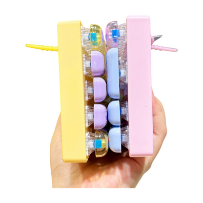 Transparent Dual-Color 26-Key Fidget Keyboard Keychain – Clicky Stress Relief Toy